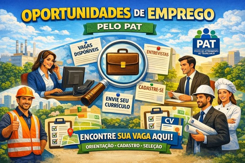Posto de Atendimento ao Trabalhador de Andradina abre novas vagas de emprego diversificadas