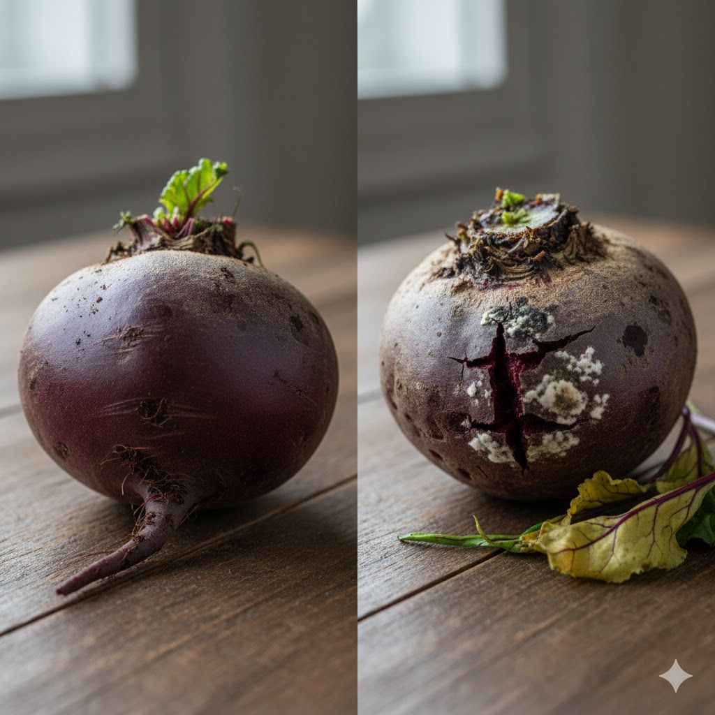 Imagem de Saiba identificar a diferença: compare beterrabas frescas e firmes com aquelas que já perderam a qualidade. Dicas essenciais para escolher beterraba. Saiba identificar a diferença: compare beterrabas frescas e firmes com aquelas que já perderam a qualidade. Dicas essenciais para escolher beterraba.