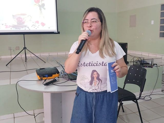 Agentes de Saúde de Castilho reunidos para campanha de doação de medula óssea.