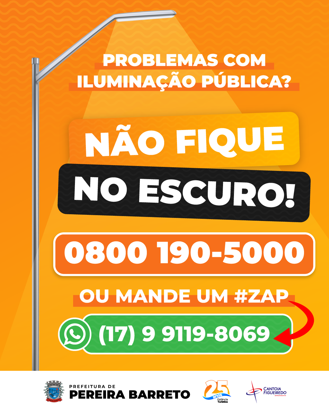 Reparos na Iluminação Pública em Pereira Barreto