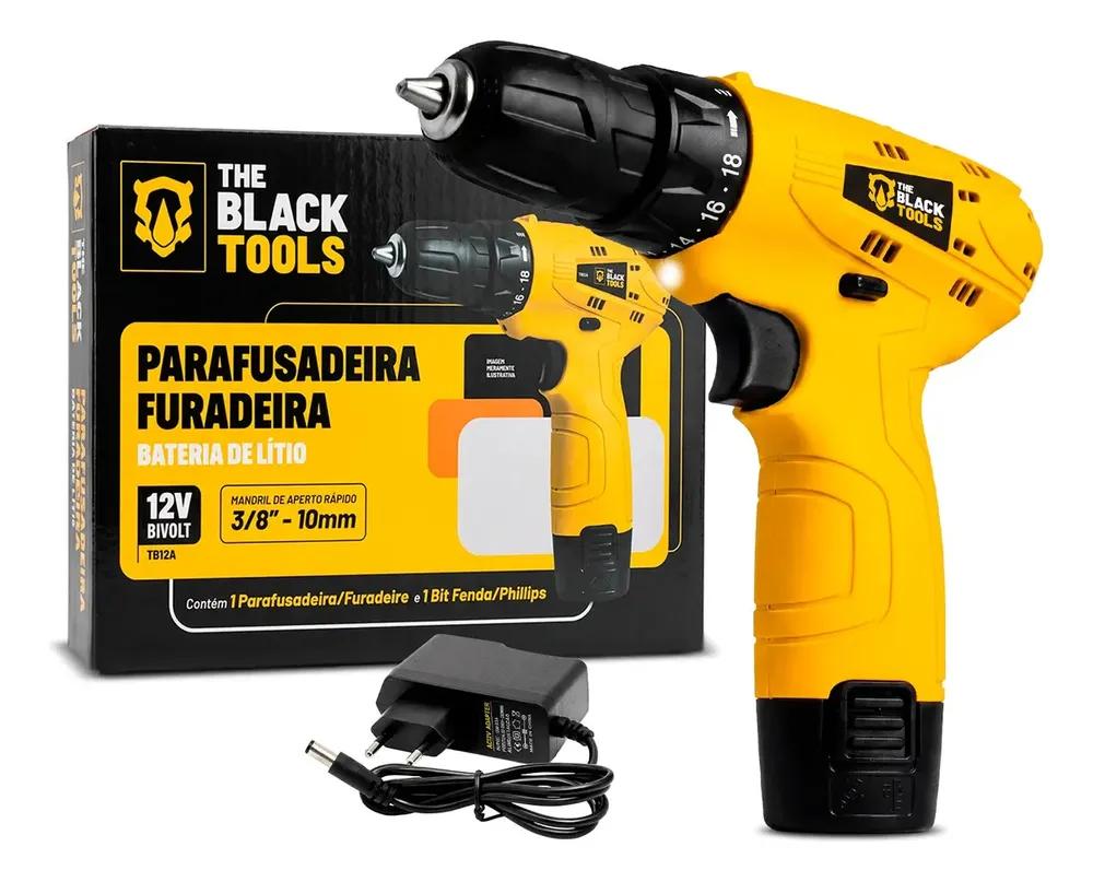 Transforme Seu Projeto com a Parafusadeira Furadeira The Black Tools TB12A!