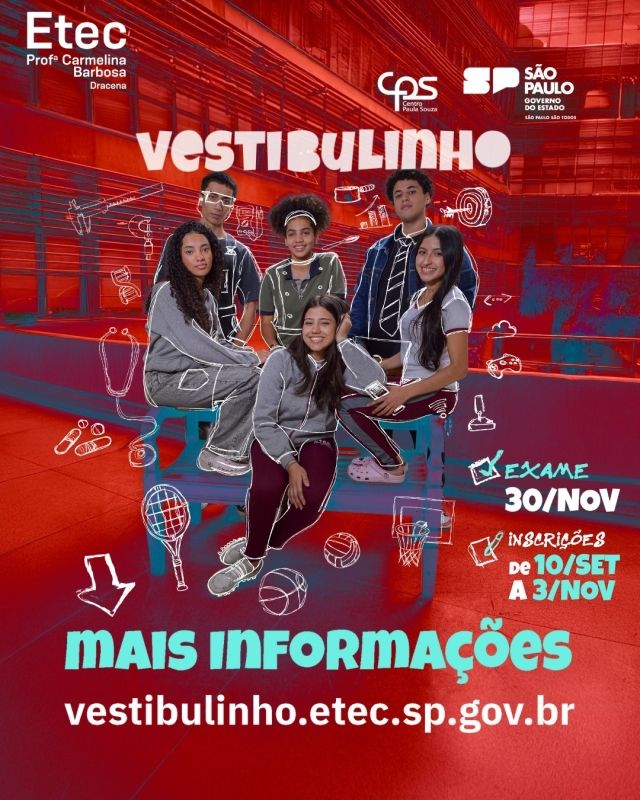 Vestibulinho Etec Dracena 2026: Inscrições Abertas Até 3/11