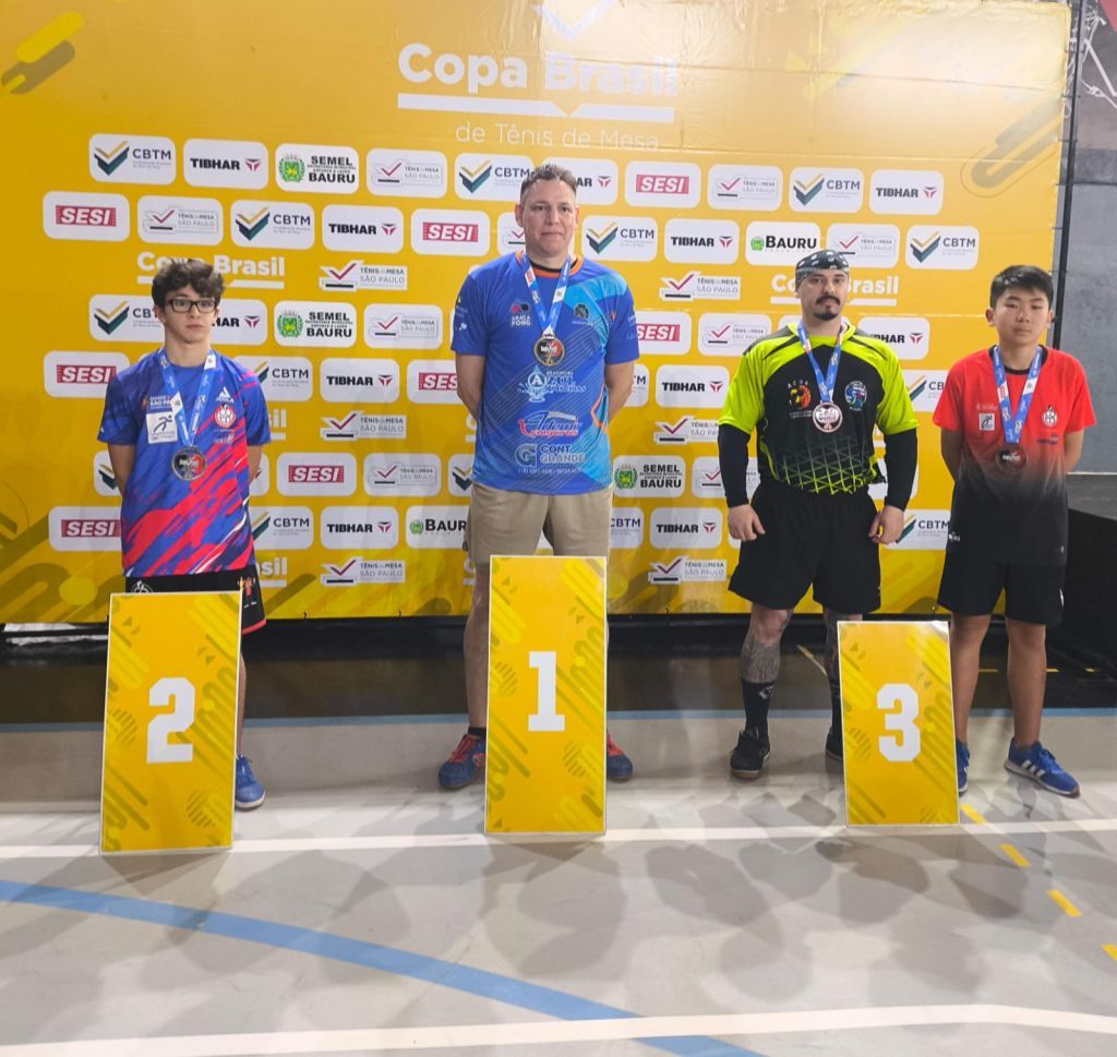 ATMAP celebra 5 medalhas na Copa Brasil de Tênis de Mesa em Bauru.