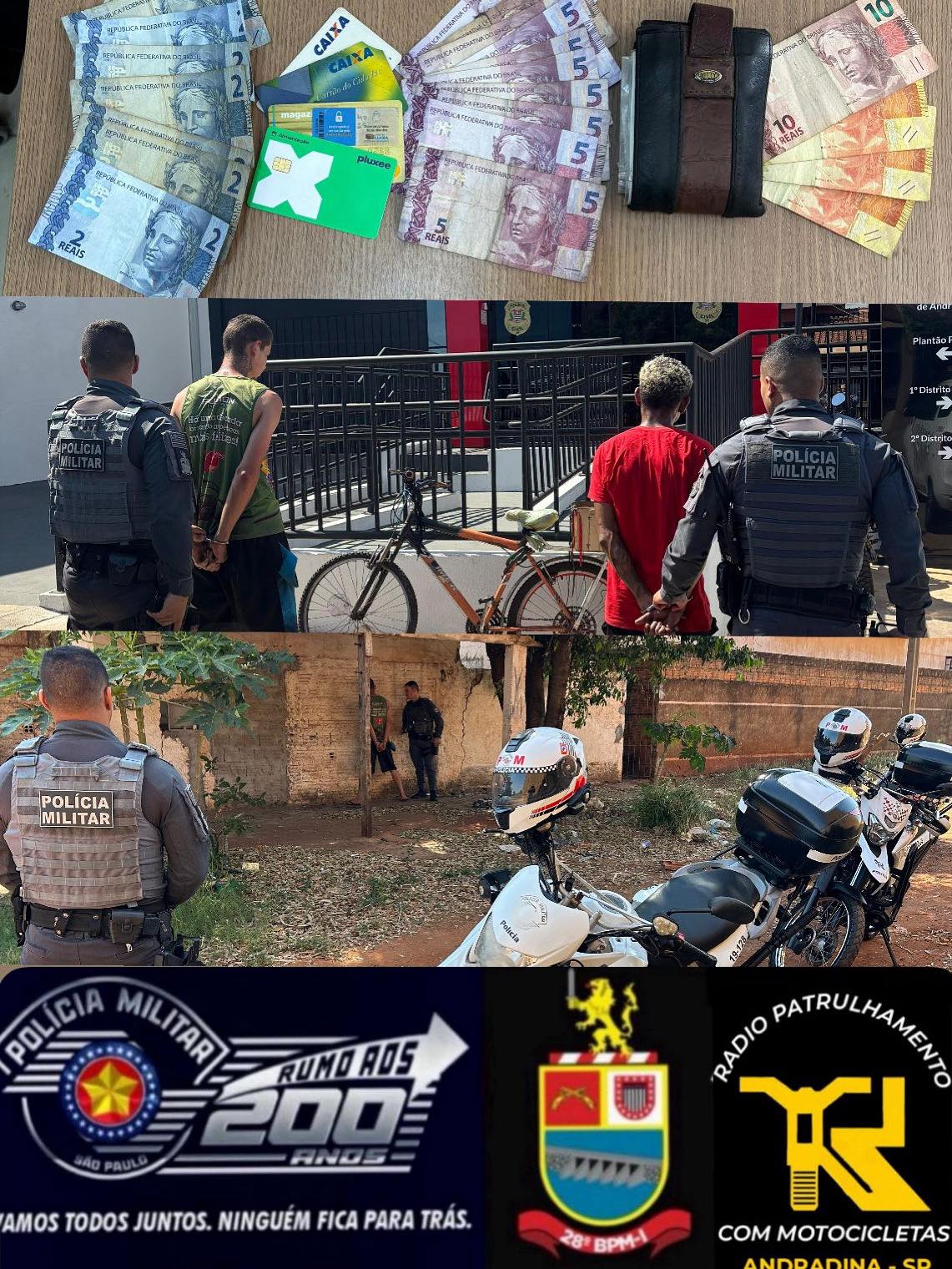 Prisão de dois homens por furto e receptação em Andradina