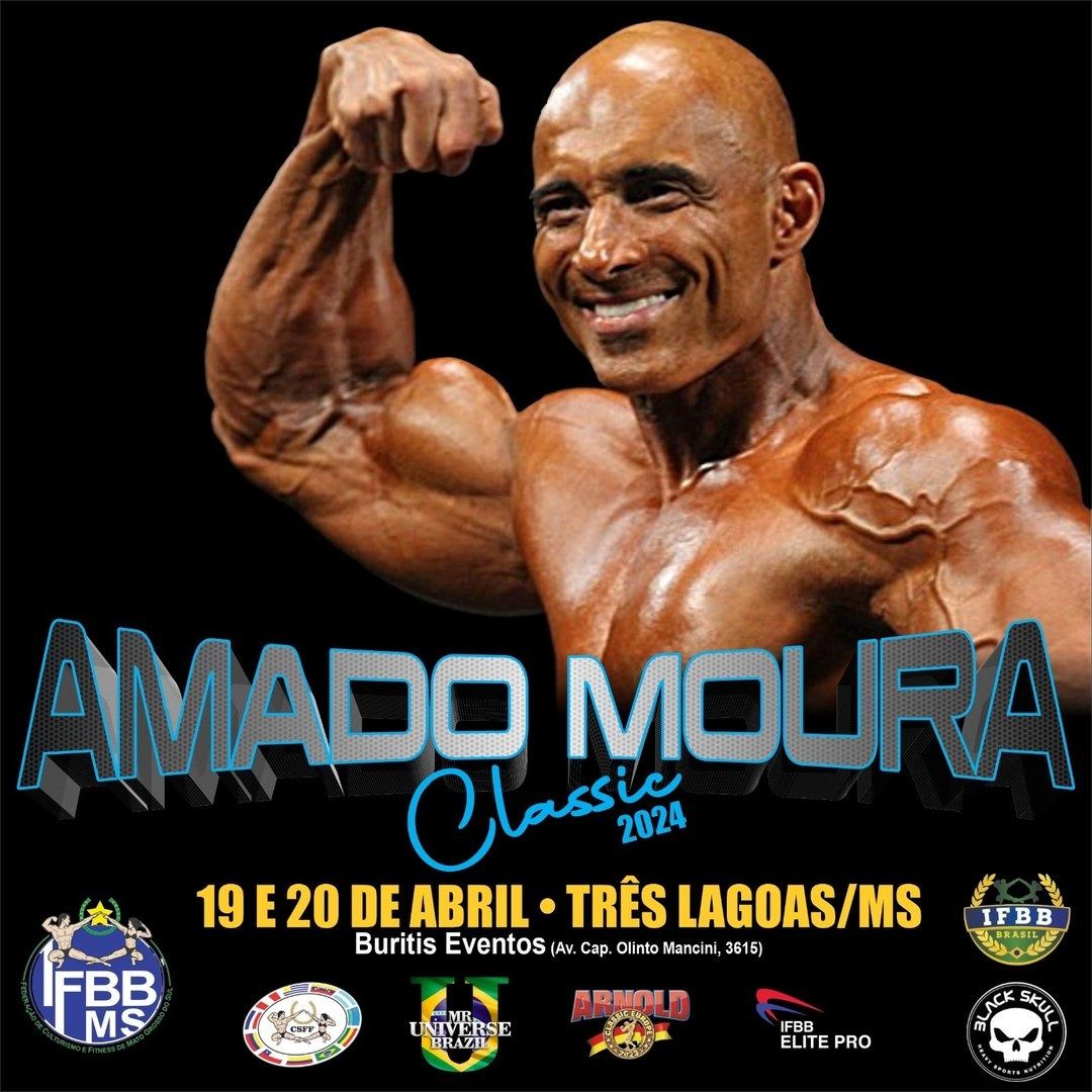 Amado Moura, fisiculturista, em competição no Arnold Classic.