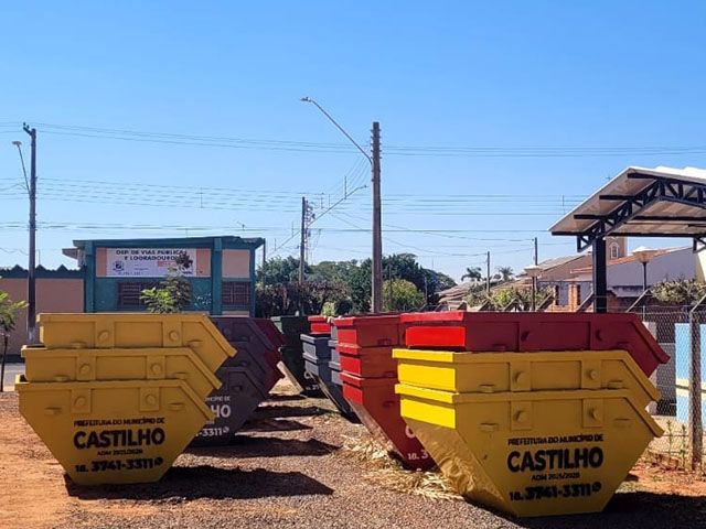 Castilho amplia serviços com novas caçambas de entulho