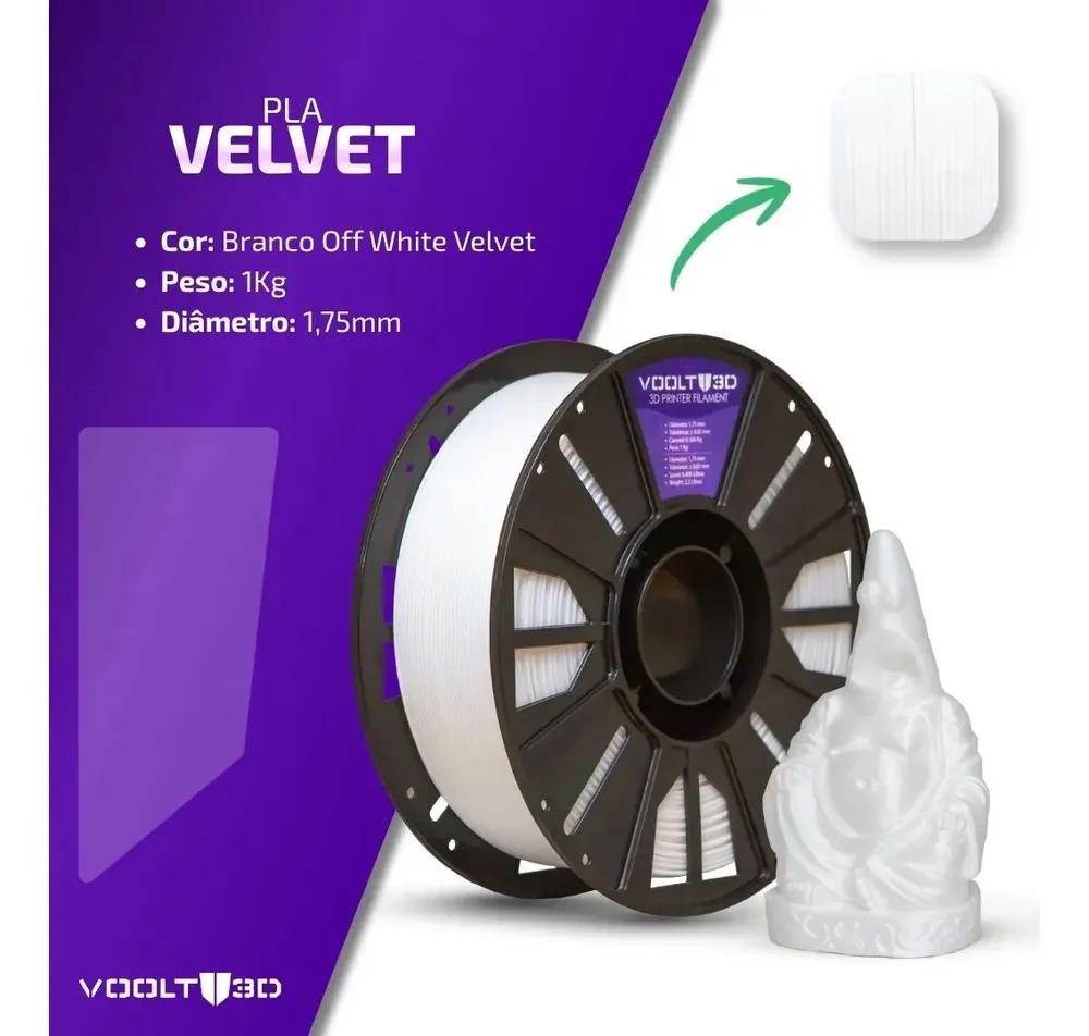 Transforme suas Impressões com o Filamento Voolt3D PLA Branco Off White 1kg Velvet! - Detalhe 1