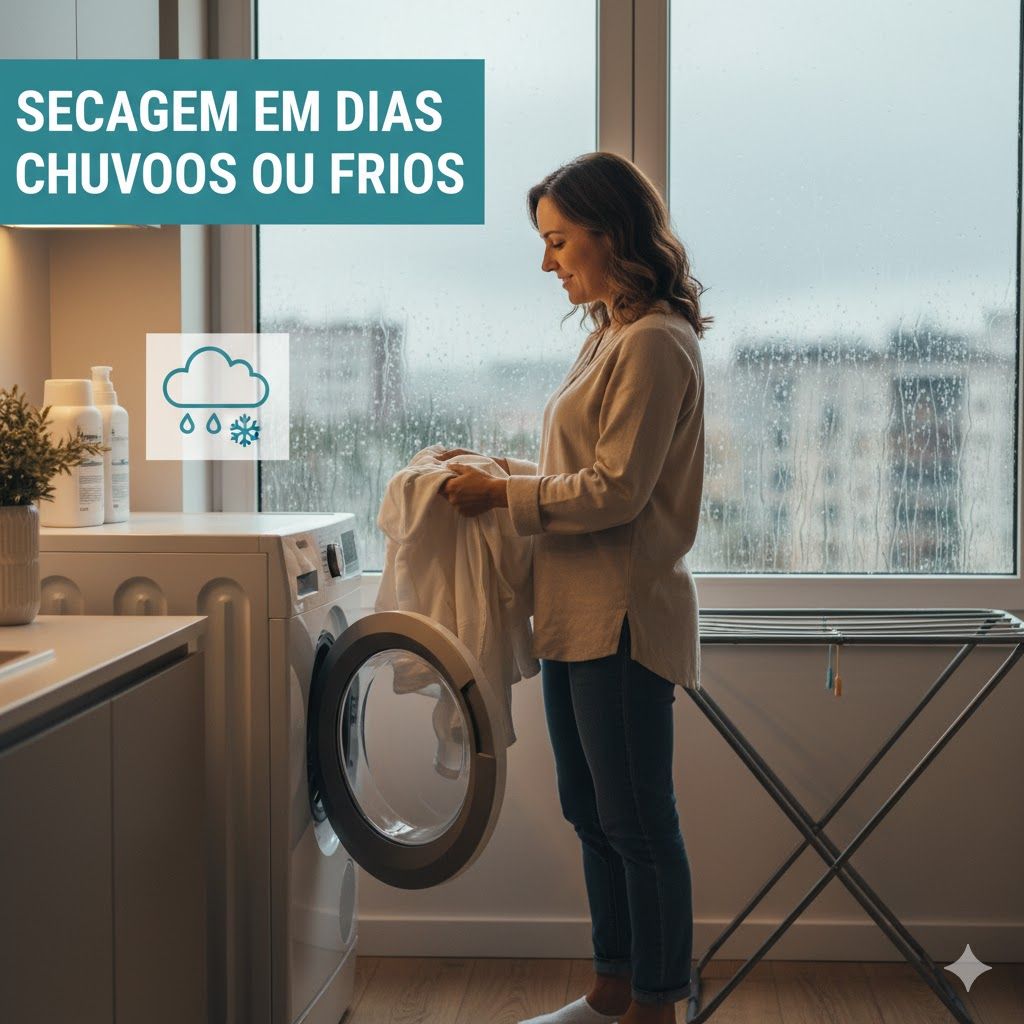Imagem de Para quem sofre com a umidade, chuva constante ou tem pouco sol em casa, a função de secagem é uma salvação. Para quem sofre com a umidade, chuva constante ou tem pouco sol em casa, a função de secagem é uma salvação.