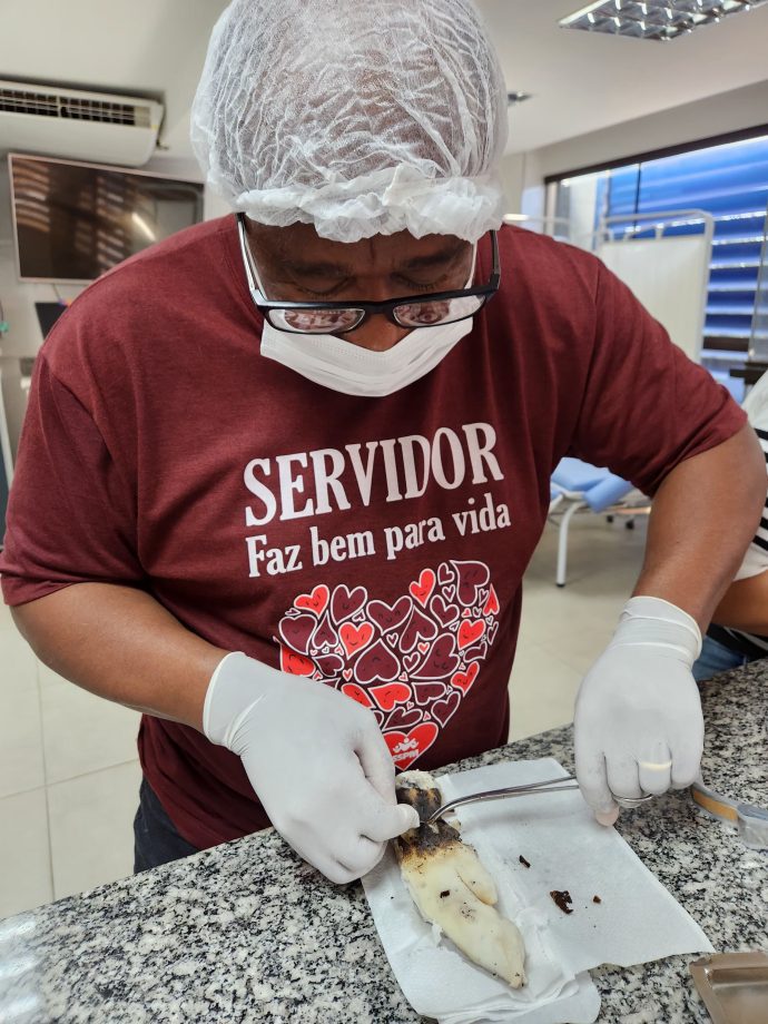 Profissionais de enfermagem praticam técnicas de curativo em capacitação Três Lagoas.