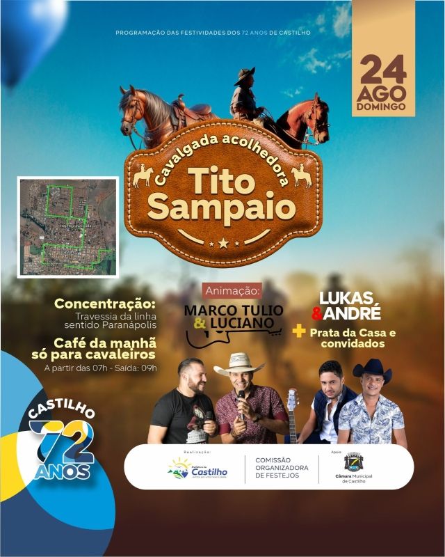 Cavalgada Acolhedora homenageia ex-prefeito Tito Sampaio