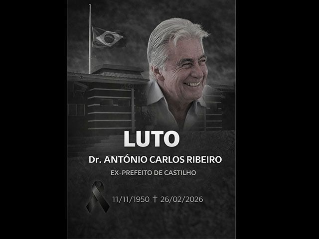 Prefeito de Castilho decreta luto oficial por falecimento do ex-prefeito Dr. Antônio Carlos Ribeiro