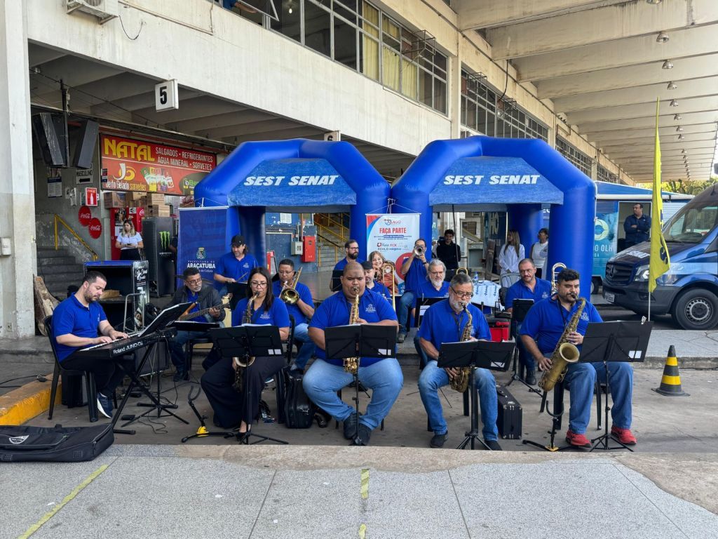 Vacinação contra gripe no Terminal Rodoviário de Araçatuba, evento Dia do Motorista.