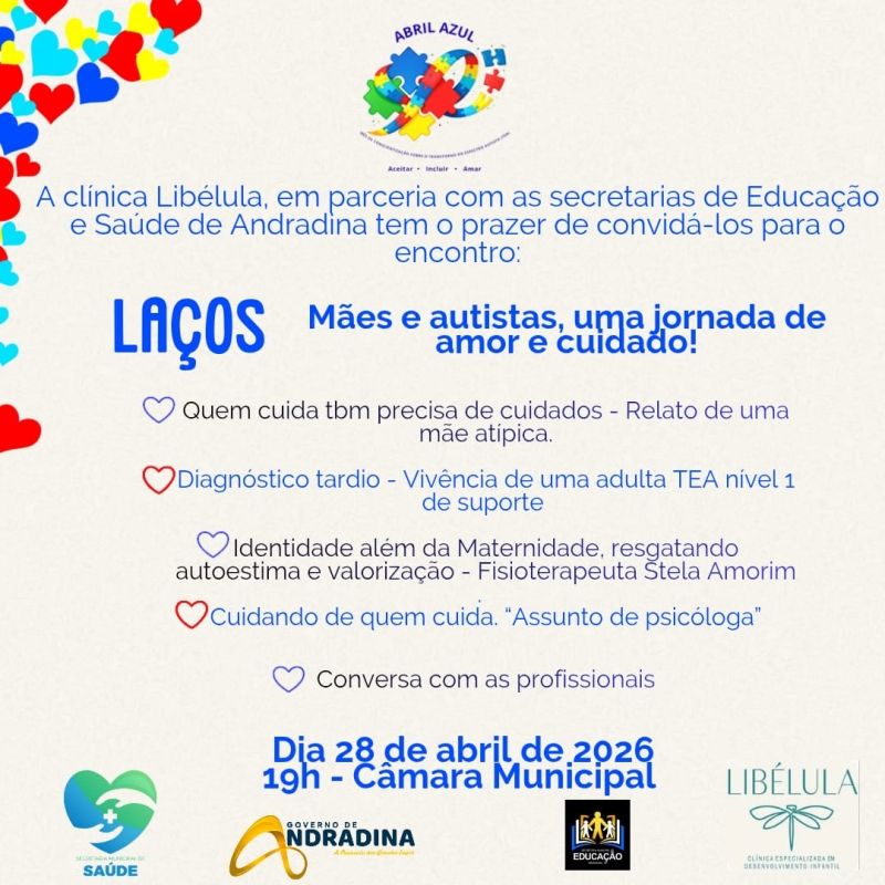 Encontro em Andradina promove conscientização e apoio às famílias e autistas no ‘Laços’