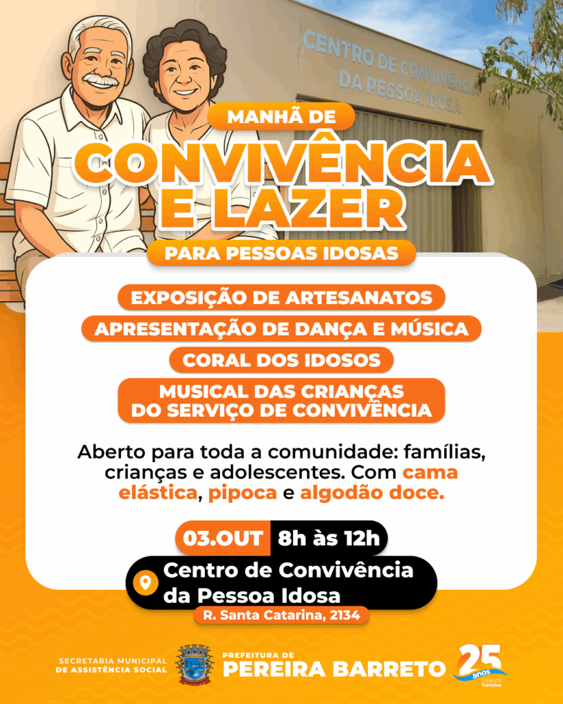 Evento Celebra Dia da Pessoa Idosa em Pereira Barreto