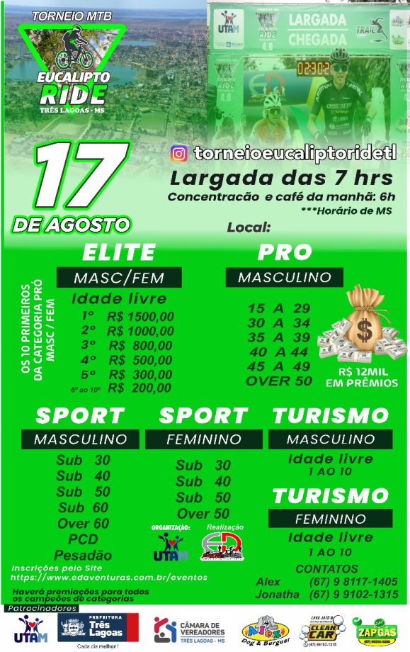 5º Torneio MTB Eucalipto Ride agita Três Lagoas