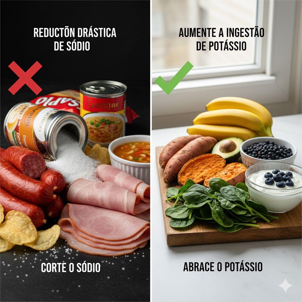 Imagem de O excesso de sódio (sal) faz com que o corpo retenha líquidos, aumentando o volume de sangue e, consequentemente, a pressão nas artérias. O excesso de sódio (sal) faz com que o corpo retenha líquidos, aumentando o volume de sangue e, consequentemente, a pressão nas artérias.