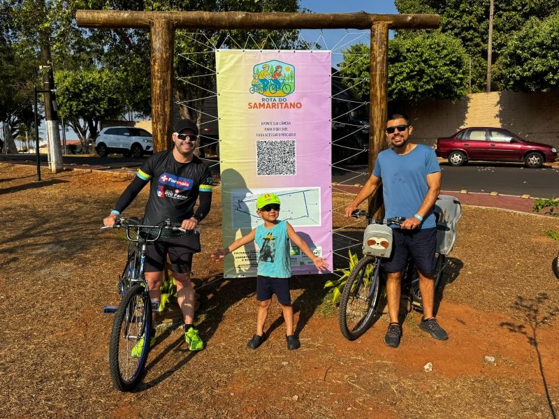 Ciclistas percorrem rota "Pousada Bom Samaritano" em Dracena, evento Pedalarte.