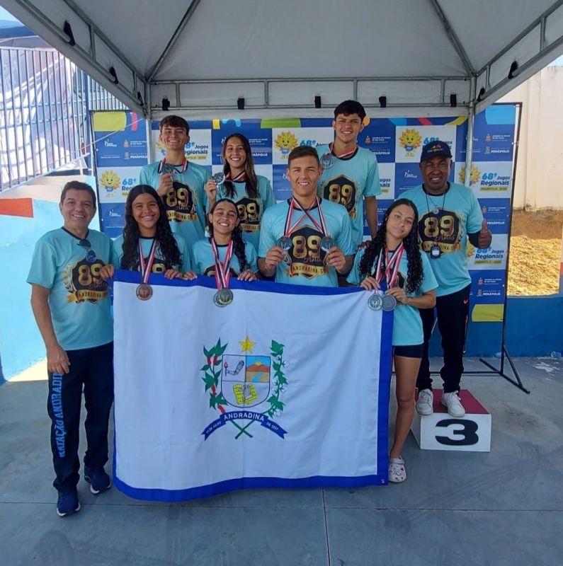 Equipe de Natação de Andradina faz sucesso no 68º Jogos Regionais com 10 medalhas e vagas para Jogos Abertos