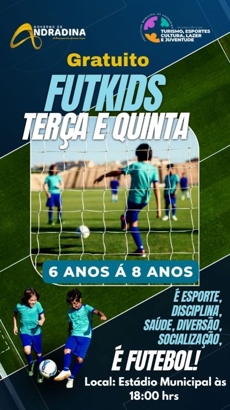 Inscrições abertas para Projeto FutKids de Futebol Gratuito
