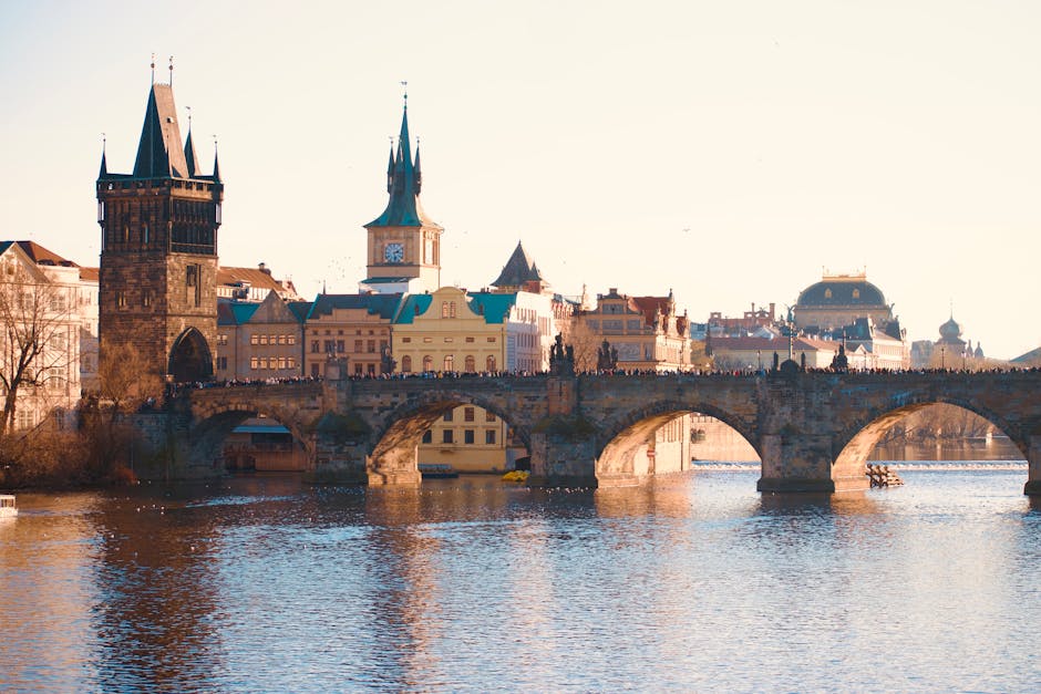 The Vltava river in Prague
