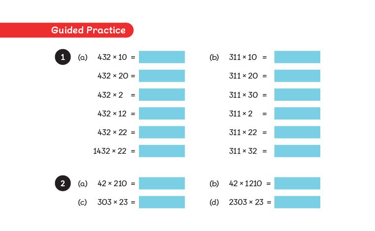 image from maths no problem textbook showcasing maths multiplication questions