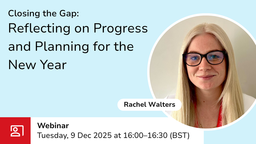 Closing the Gap webinar graphic with event details