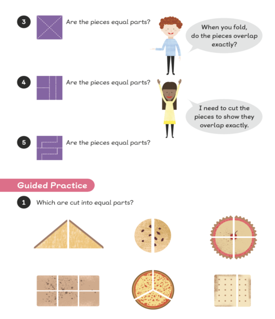 maths mastery textbook page on fractions