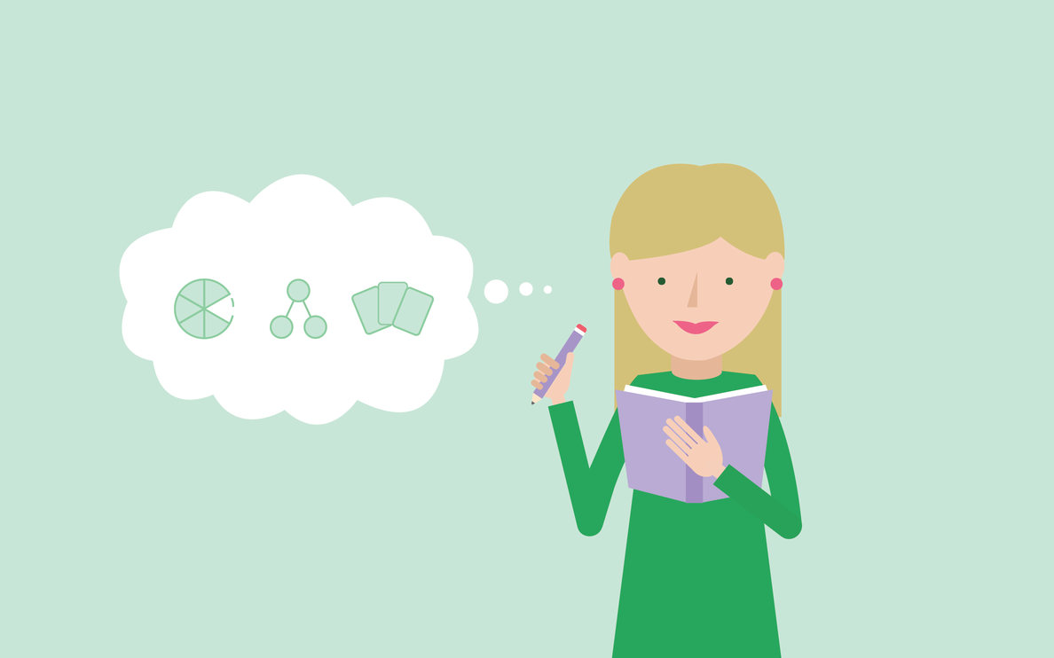 Primary teacher showcasing a pie chart, number bonds and cards