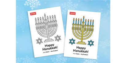 happy hanukkah menorah free colouring page download