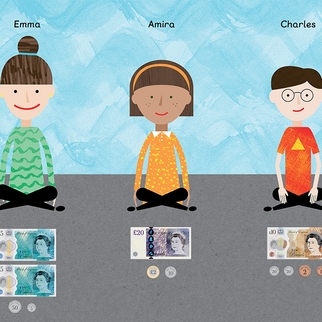Lesson on money from Maths — No Problem! textbook