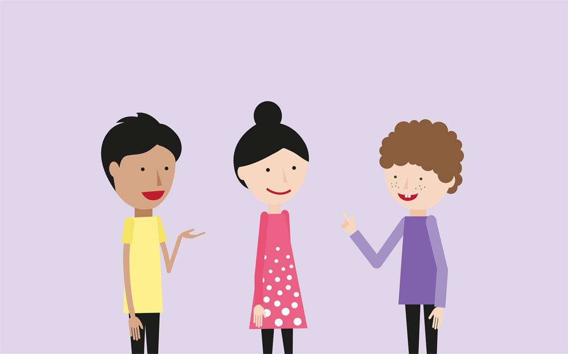 Three maths mastery students from a mixed age classroom discussing their learnings