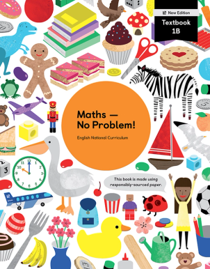 Maths mastery Textbook 1B New Edition showing characters and illustrations and text reading English National Curriculum