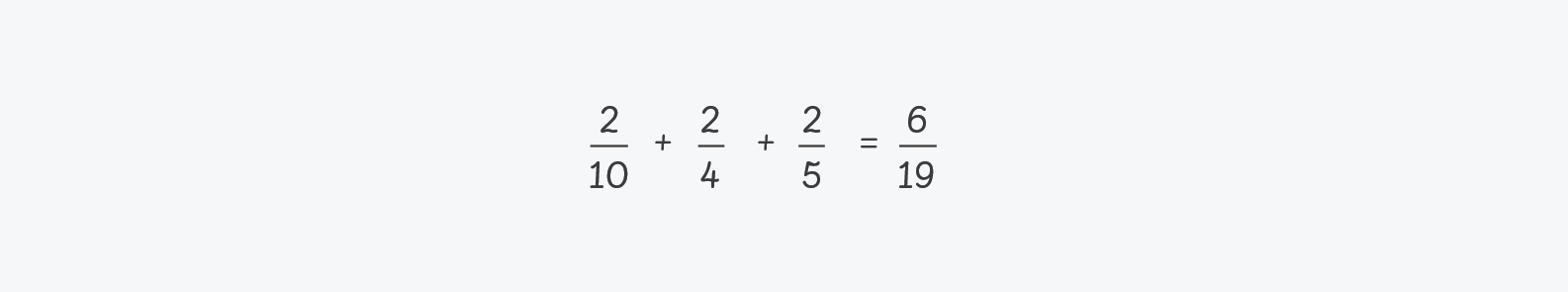 adding numerators in difficult year 6 maths problem