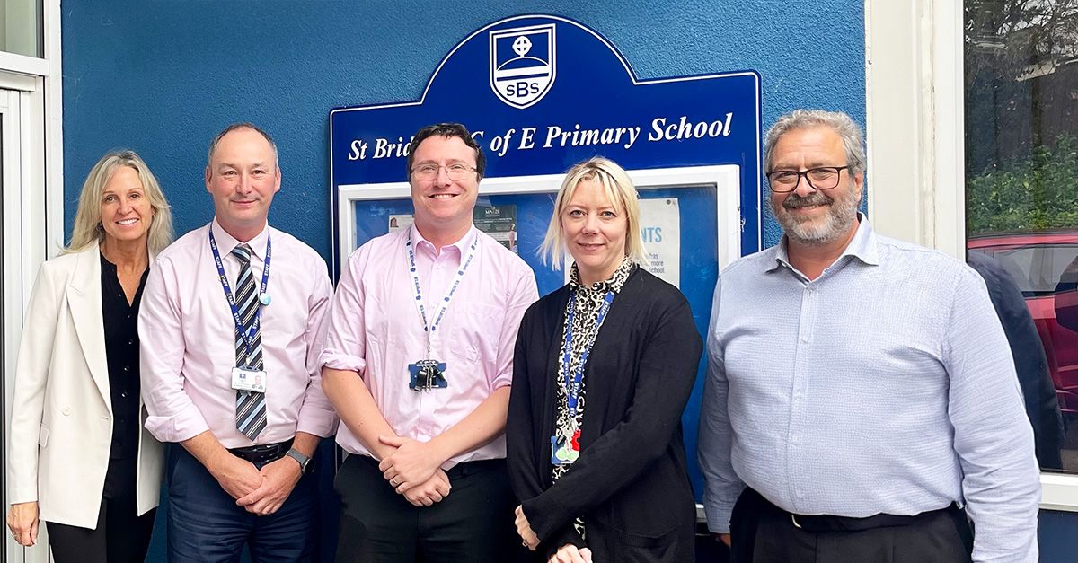 Neil, Rosie, Andy and Robin at St. Bridget's