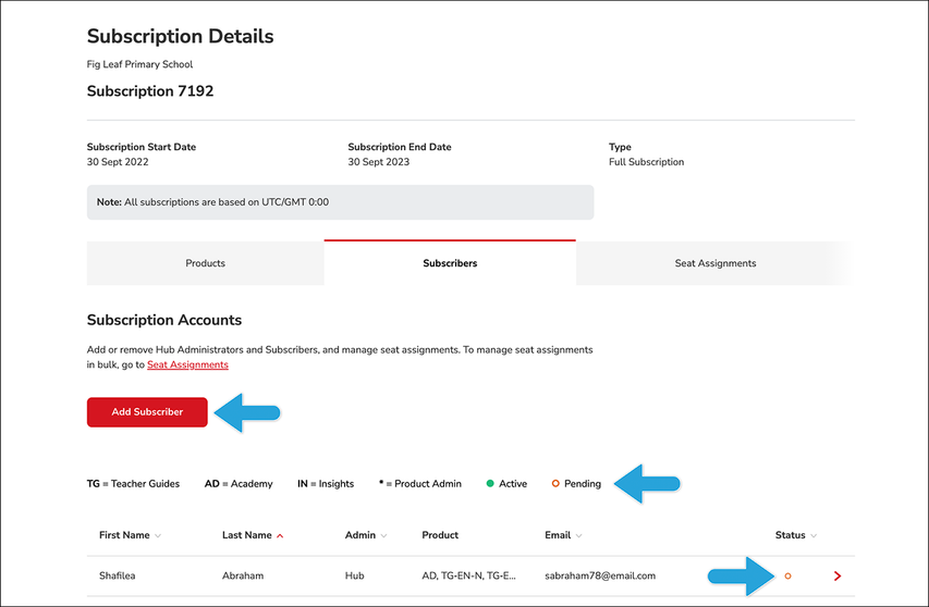 Add a subscriber tutorial