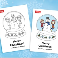 snowman snowglobe free colouring page download