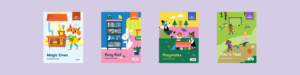 maths no problem foundation picture books covers including Magic oven, Rosy Red, Playmates, That n that