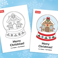 gingerbread house snowglobe free colouring page download