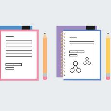 journalling books with pencils