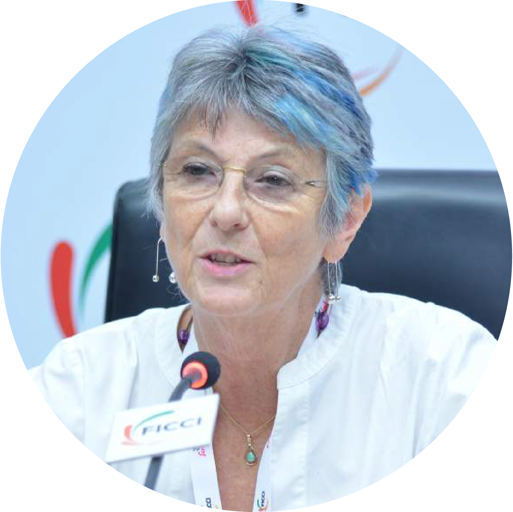 Lynne McClure speaking at event