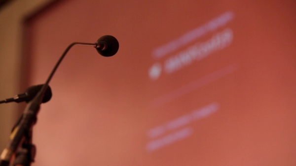stage microphone at Maths — No problem! event