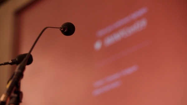 stage microphone at Maths — No problem! event