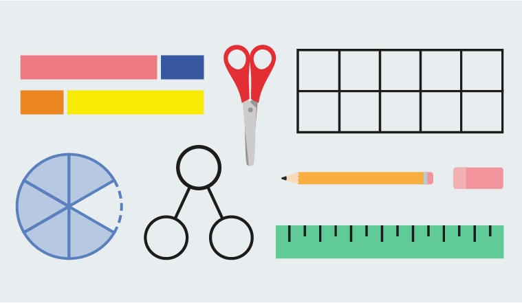 A group of various maths learning tools