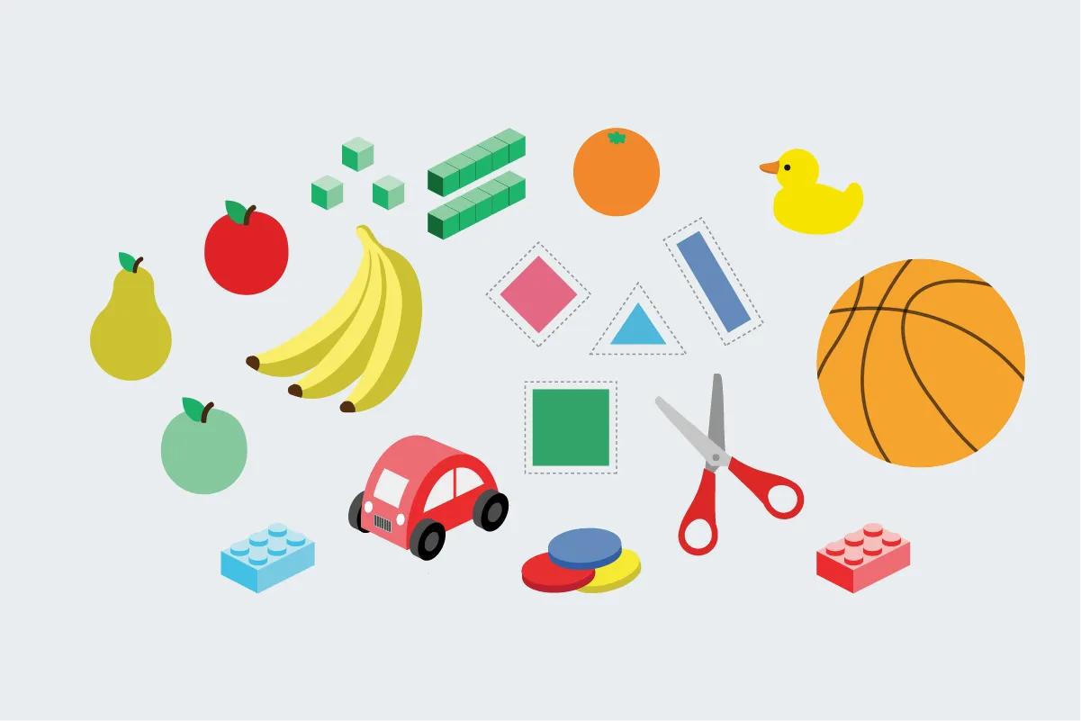 Various maths objects for early years foundations stage