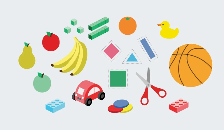 Various maths objects for early years foundations stage