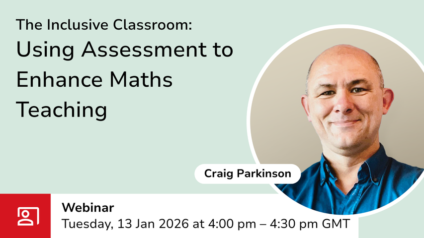 Inclusive classroom webinar graphic with event details