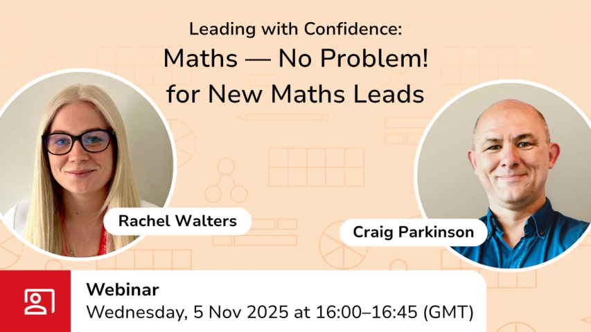 Maths Leads webinar graphic with event details