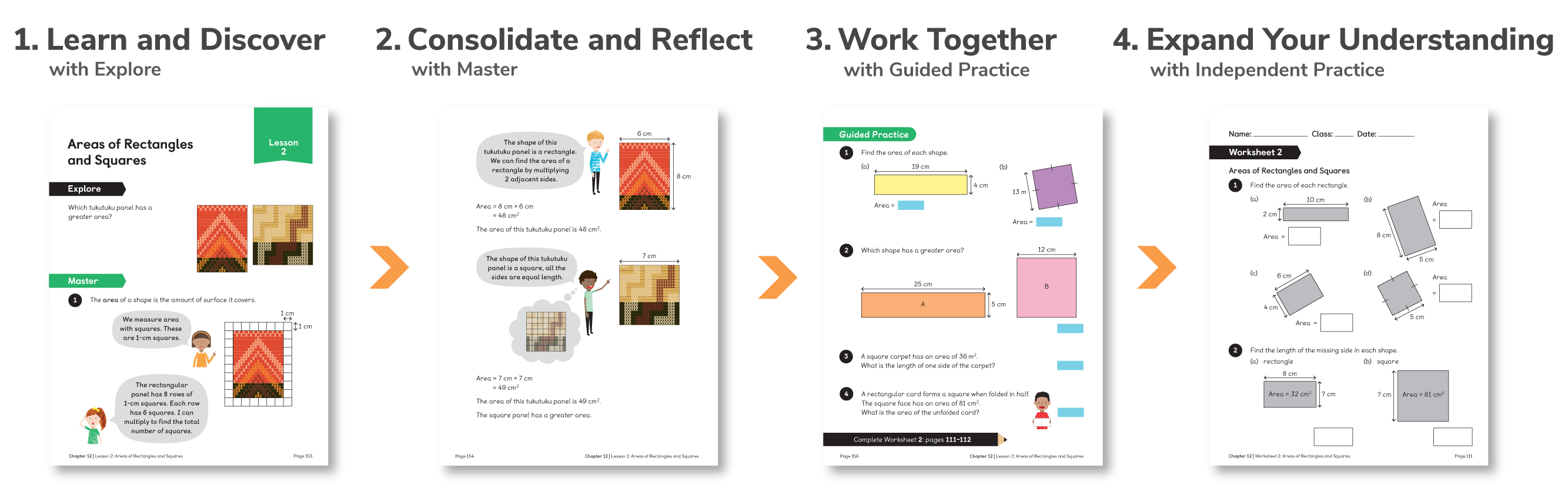 How it works for students pathway. 1. Learnand Discover, 2. Consolidate and Reflect, 3. Work Together, 4. Expand Your Understanding