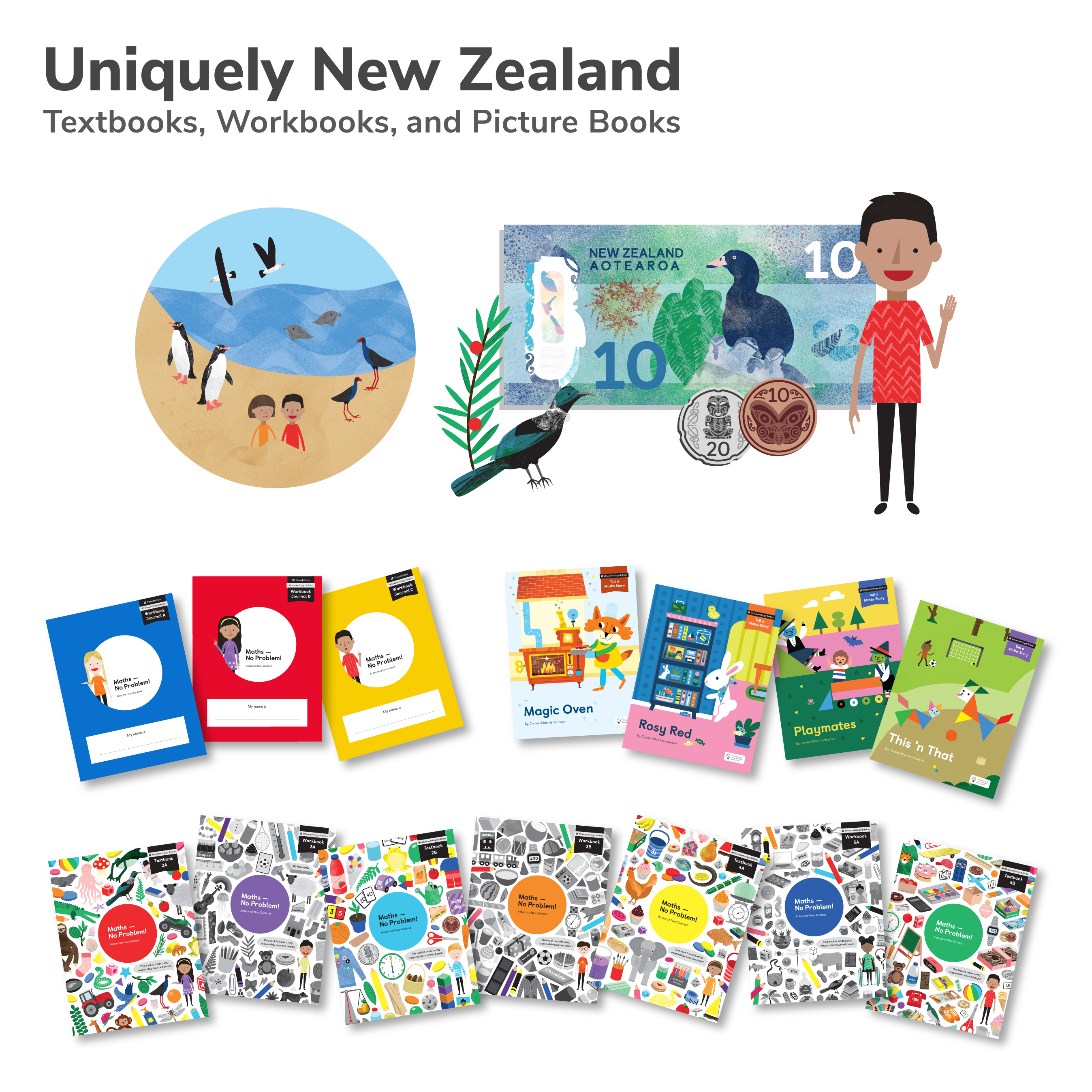 Uniquely New Zealand textbooks, workbooks and picture books