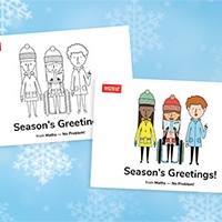 maths no problem character christmas carollers